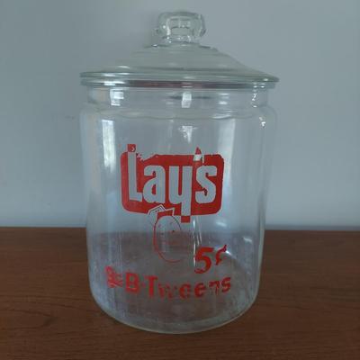 Vintage Lay's Go-B-Tweens Glass Jar (B3-BBL)