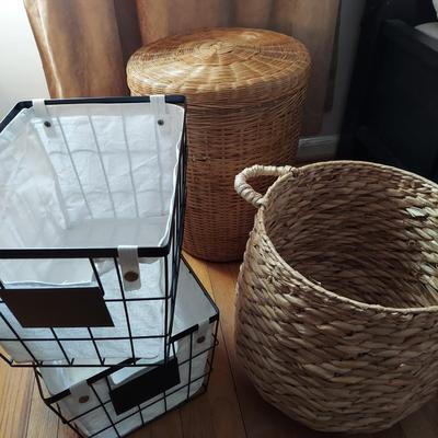 Closet Accessories Including Laundry Hampers, Shoe Rack and Storage Baskets (B3-BBL)