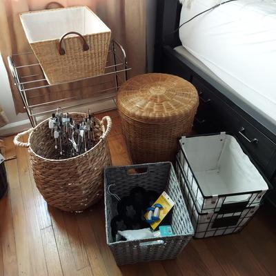 Closet Accessories Including Laundry Hampers, Shoe Rack and Storage Baskets (B3-BBL)