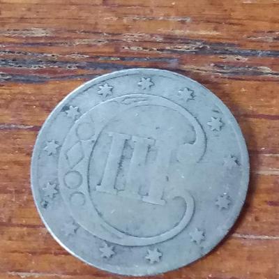 LOT 3 1851 THREE CENT COIN
