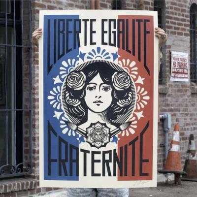 SHEPARD FAIREY - LIBERTE, EGALITE, FRATERNITE