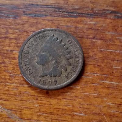 LOT 29 1907 INDIAN HEAD PENNY
