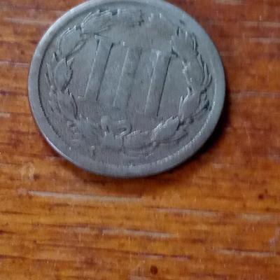 LOT 31 1865 THREE CENT COIN