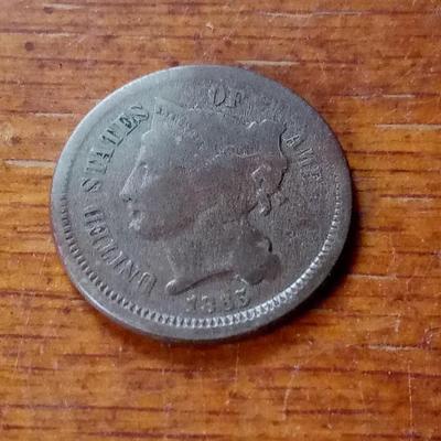 LOT 31 1865 THREE CENT COIN