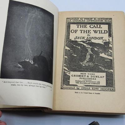 Antique Illustrated Edition The Call of the Wild by Jack London Hardcover Book