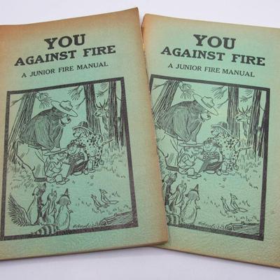 Vintage Pair of You Against Fire A Junior Fire Manual Brea Fire Department with Calendar & More