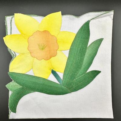 Collectible Orem Vintage Napkin - Cutout Daffodil