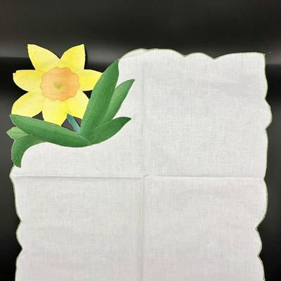 Collectible Orem Vintage Napkin - Cutout Daffodil