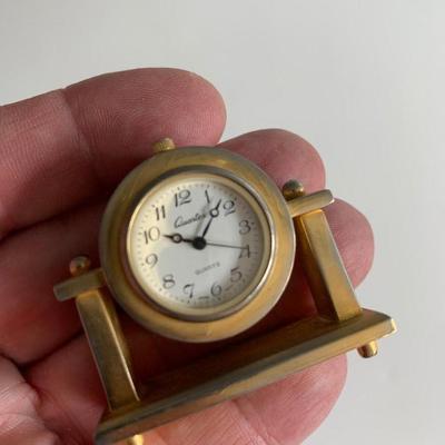 Miniature Brass Clock
