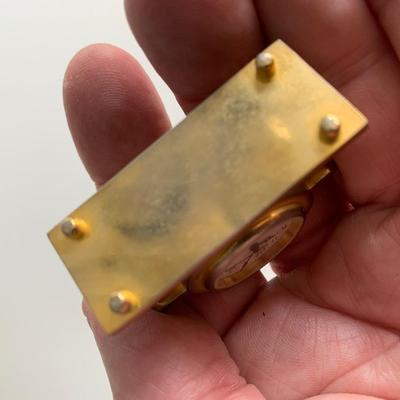 Miniature Brass Clock