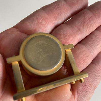 Miniature Brass Clock