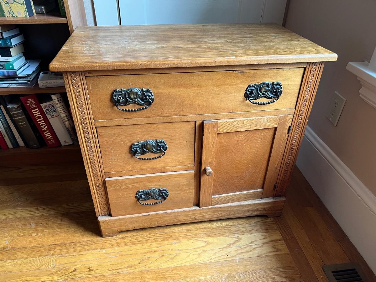 Antique Victorian Commode, oak, | EstateSales.org