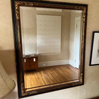 Wall mount Framed beveled mirror