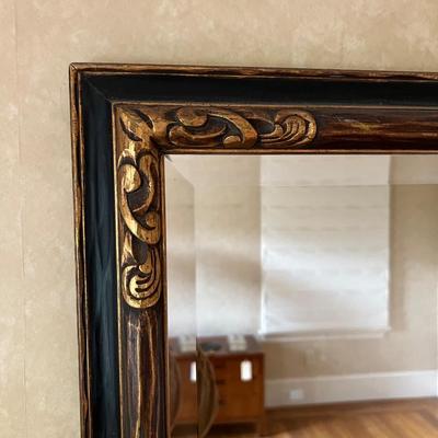 Wall mount Framed beveled mirror