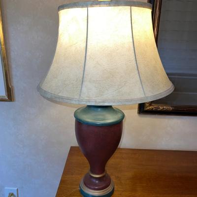 Wooden base table lamp