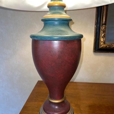 Wooden base table lamp