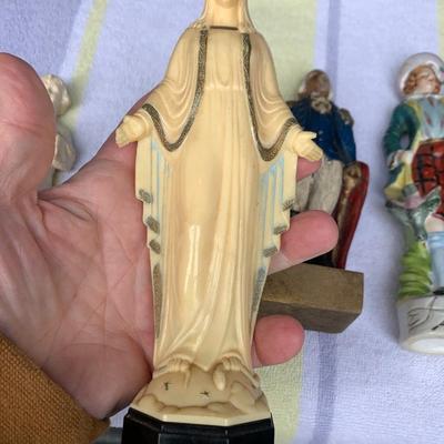 Antique Figurines Lot George Washington Religious Elizabethan +