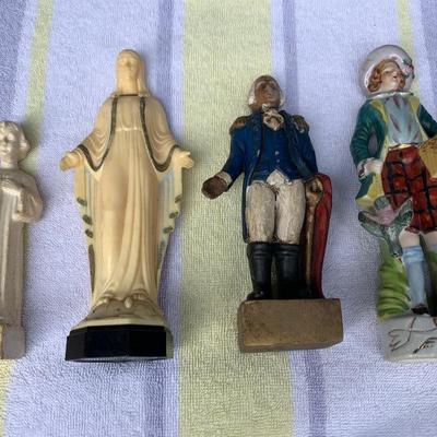 Antique Figurines Lot George Washington Religious Elizabethan +