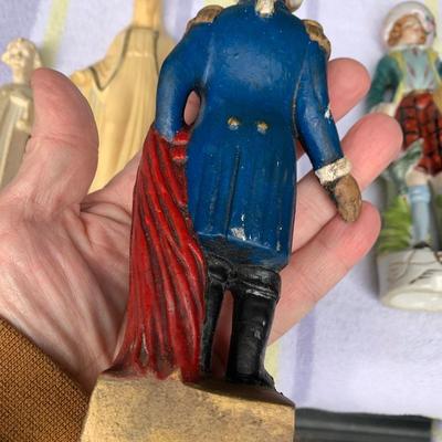 Antique Figurines Lot George Washington Religious Elizabethan +
