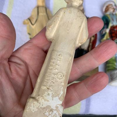 Antique Figurines Lot George Washington Religious Elizabethan +