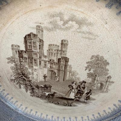 Antique Plate TJ&J Mayer Loncport Baronial Halls