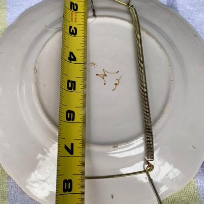 Antique Floral Decorative Plate on Hanger