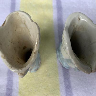 PAIR Vintage Fish Nautical Mini Vases Pockets