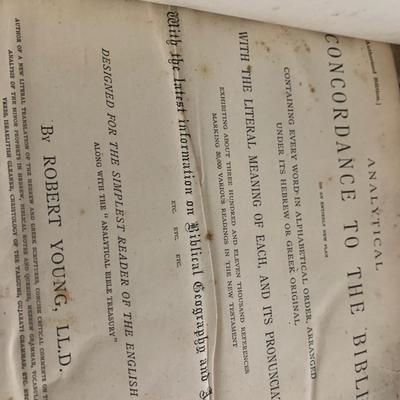 1881 Leather Bound Bible Concordance to the Bible