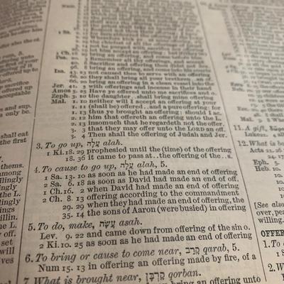 1881 Leather Bound Bible Concordance to the Bible