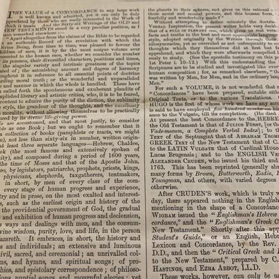 1881 Leather Bound Bible Concordance to the Bible