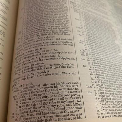 1881 Leather Bound Bible Concordance to the Bible