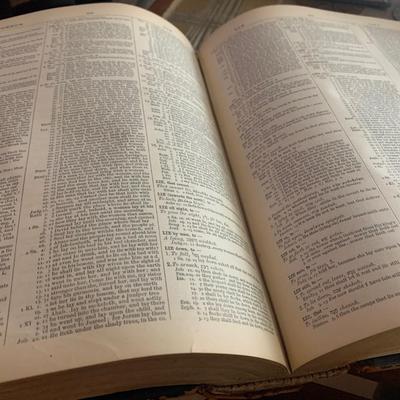 1881 Leather Bound Bible Concordance to the Bible