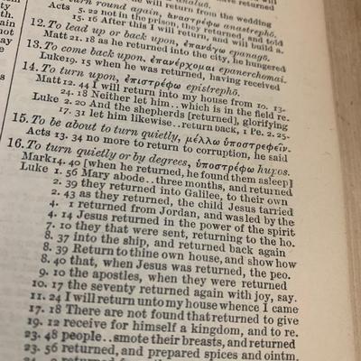 1881 Leather Bound Bible Concordance to the Bible