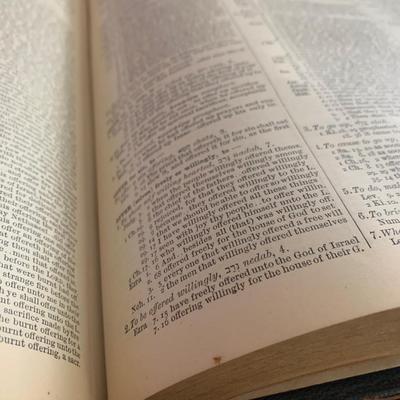 1881 Leather Bound Bible Concordance to the Bible