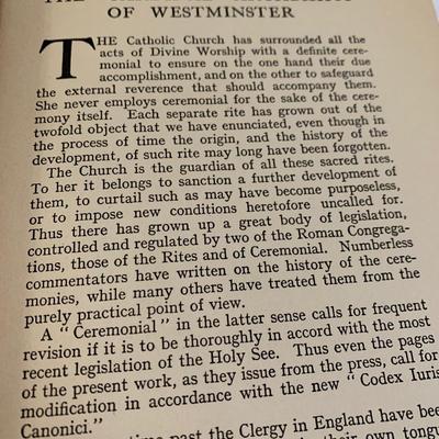 c.1937 Ceremonies of Roman Rite Rev. Adrian Fortescue Illustrated Hardback