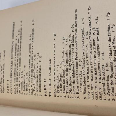 c.1937 Ceremonies of Roman Rite Rev. Adrian Fortescue Illustrated Hardback