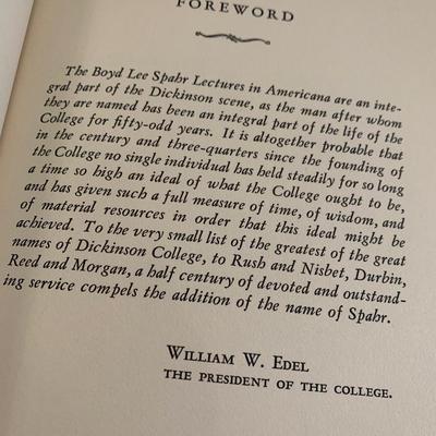 c.1950 SIGNED Dickinson College Bulwark of Liberty by Boyd Lee Spahr