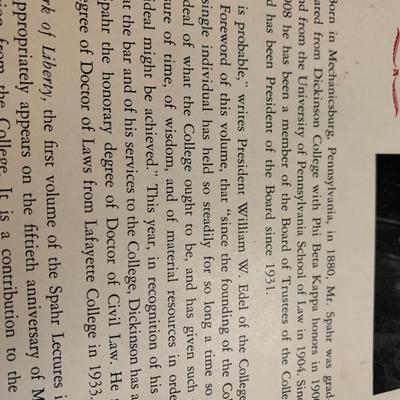 c.1950 SIGNED Dickinson College Bulwark of Liberty by Boyd Lee Spahr