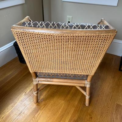 Vintage McGuire bamboo and rattan arm chair