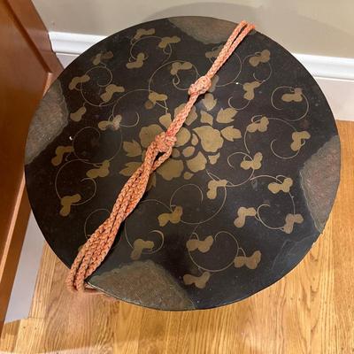 Antique Lacquered Japanese Satsuma Kogo with Tsuba, Edo period