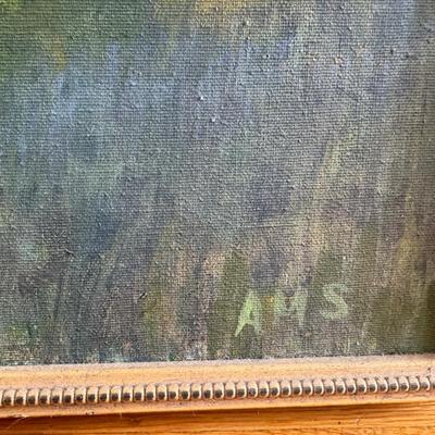 Anita Simpson, oil one canvas mountain prairie landscape