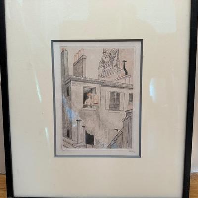 Jean-Emile Laboureur, La Cage, 1928, Aquatint etching