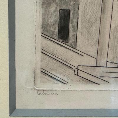 Jean-Emile Laboureur, La Cage, 1928, Aquatint etching