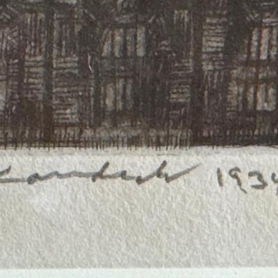 Armin Landeck, Manhattan Vista, 1934, Drypoint