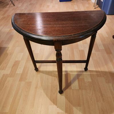 Vintage Demilune Console Halfmoon Table 24x12x24