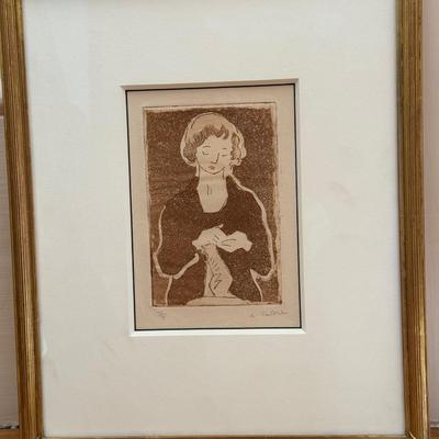 Louis Valtat, le Tri Coteuse, Aquatint on soft ground etching, Brown ink