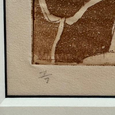 Louis Valtat, le Tri Coteuse, Aquatint on soft ground etching, Brown ink