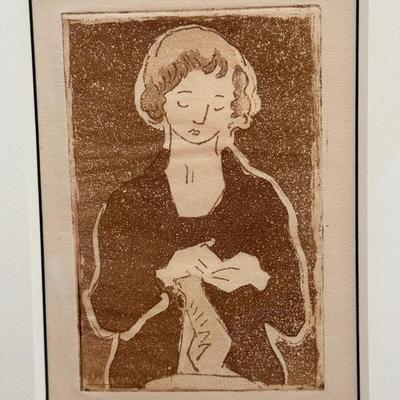 Louis Valtat, le Tri Coteuse, Aquatint on soft ground etching, Brown ink