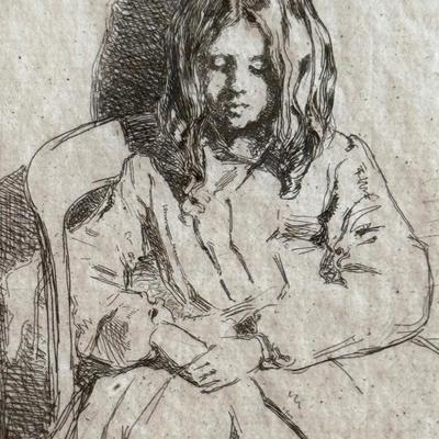 James McNiell Whistler, Annie Seated, Etching, 1858-59