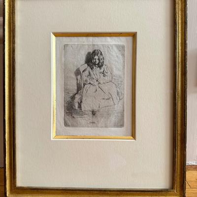 James McNiell Whistler, Annie Seated, Etching, 1858-59